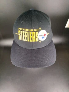 Vintage Pittsburgh Steelers Pro Line NFL schwarz Druckknopflasche Mütze Kappe - Bild 1 von 6