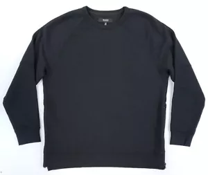 Sudadera Hudson XL Cuello Redondo Pulóver Raglan Lados con Cremalleras Negra Nueva con Etiquetas - Imagen 1 de 12