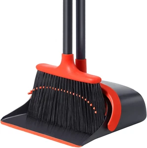Broom and Dustpan Set, Long Handle Broom with Dustpan for Home, Office, Kitchen - Picture 1 of 11