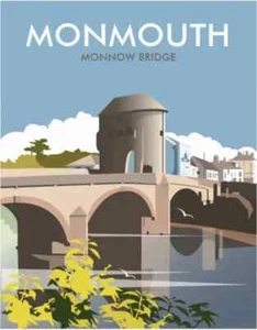 Monmouth Monnow Bridge by Dave Thompson fridge magnet - Picture 1 of 1