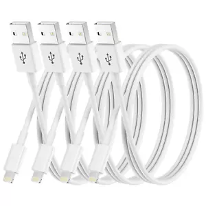 4 x iPhone Charger Fast For Apple Cable USB Lead 5 6 7 8 X XS XR SE 11 12 13 14 - Picture 1 of 6