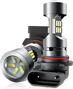 2pcs H10 6000 Lumens White LED Fog Light Bulbs Fog Lights Replacement New - Picture 1 of 7