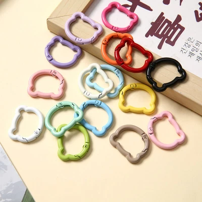 5/10/20/ 50 Stück Metall niedlich Bär Ring Frühling Schlüsselanhänger - Bild 1 von 4