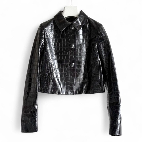 Rara giacca Prada alligatore 40 nera vero coccodrillo