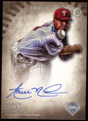 AARON NOLA 2015 Bowman Inception Prospect Auto Phillies #PA-AN - Image 1 of 2