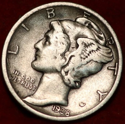 1938-D Denver Mint Silver Mercury Dime - Image 1 of 2