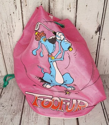 Bolso con cordón de golf vintage de 12" 1988 FOOFUR Blue Bloodhound Dog Phil Mendez  Foto 1 de 4