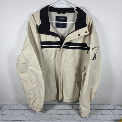 Chaqueta cortavientos Nautica Sportswear bronceada cremallera completa vela náutica XL Foto 1 de 4