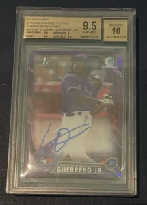 Vladimir Guerrero Jr Bowman 2016 cromo púrpura #/250 autógrafo BGS 9,5/10 automático - Imagen 1 de 2