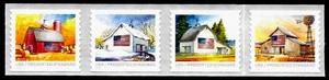 FLAGS ON BARNS #5684-5687 US PRESORTED STANDARD RATE 4 MVF COIL 10c STAMP SET - Picture 1 of 6