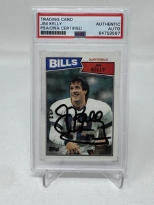 1987 Topps - Jim Kelly #362 (RC) Firmado PSA/DNA Authenthic Bills - Imagen 1 de 4