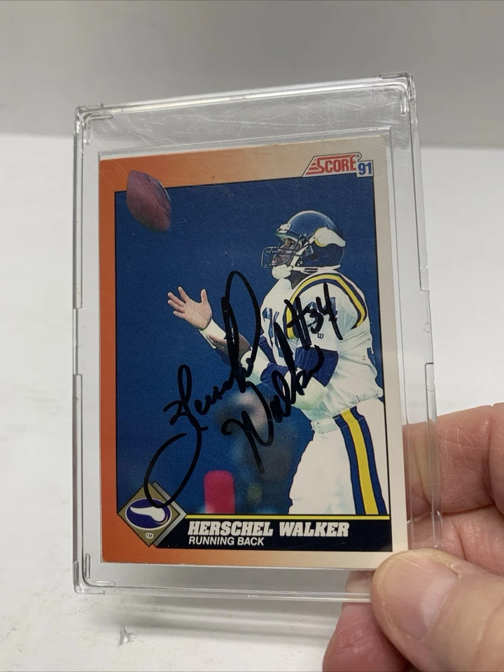 Herschel Walker Autograph 1991 Score Football Card - Image 1 of 2