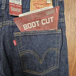 NEW Levi's 517 Mens Jeans 32x36 Dark Blue Denim NWT Bootcut Red Tag - Picture 1 of 15