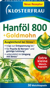 Klosterfrau Hanföl 800 & Goldmohn Kapseln, 30 St - Bild 1 von 4