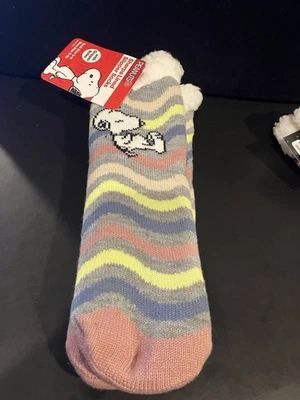 Snoopy Peanuts Sherpa Forrado Zapatilla Calcetines Multicolor Calcetín Talla 9-11 Zapato Talla 5-10 Foto 1 de 4