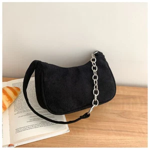 2023 Fashion Women's Handbags Corduroy Underarm Bag Casual Women Shoulder Bags-v - Picture 1 of 11