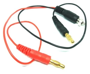 RC Glow Plug Battery Charging 25cm Lead To Banana 4mm Cable UK - Picture 1 of 5
