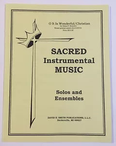Sacred Instrumental Sheet Music Is Wonderful to Be a Christian David Smith Brass - Picture 1 of 3
