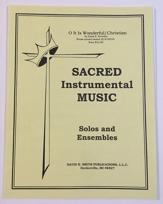 Sacred Instrumental Sheet Music Is Wonderful to Be a Christian David Smith Brass - Image 1 of 3