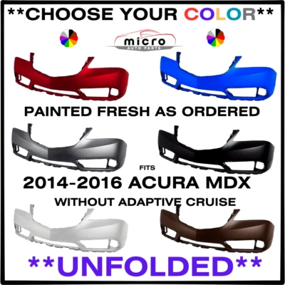 NEW FRONT BUMPER FOR 2014-2016 ACURA MDX PAINTED *CHOOSE YOUR COLOR* AC1000183 Foto 1 de 4