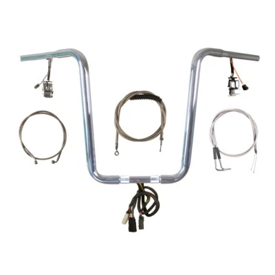 Kit de suspensión de mono precableado 1 1/4" cromo estrecho 16" Harley Softail 1996-2006 Foto 1 de 2