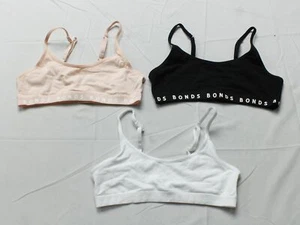 Bonds Girl's 3-Pack Hipster Racer Crop AH4 Tea Party/Black/White Size 8/10 - Picture 1 of 10