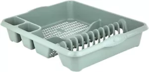 Kitchen Sink Plastic Dish Drainer Cutlery Plate Cup Drainer Holder Rack Utensil - Picture 1 of 14