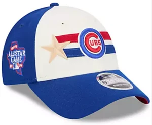 Chicago Cubs Hat Cream/Royal 2024 All-Star Game 9FORTY Adjustable Stretch Snap - Picture 1 of 4