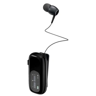 CUFFIA  MONO AURICOLARE RETRATTILE WIRELESS BLUETOOTH SMARTPHONE CLIP ON DISPLAY - Immagine 1 di 4