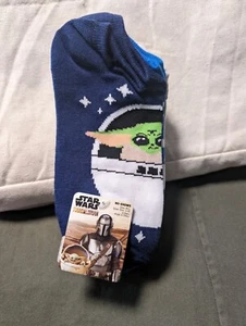 Star Wars Mandalorian Socks Men's 6 Pk Baby Yoda Size M/L Shoe Size 3 - 10 - Picture 1 of 9
