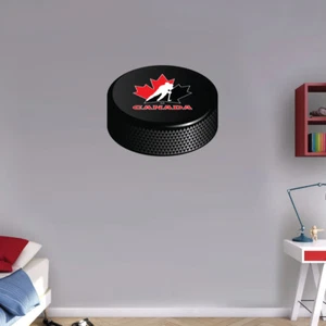 "Pegatina artística decoración de pared de disco de hockey de la Asociación Canadá de Hockey de la NHL -12"" o 25""" - Imagen 1 de 1