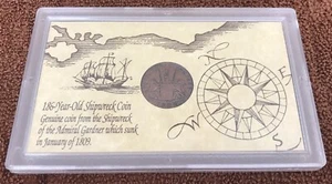 Moneda naufragio de 186 años del almirante Gardner sank enero de 1809 moneda es 1808 - Imagen 1 de 4
