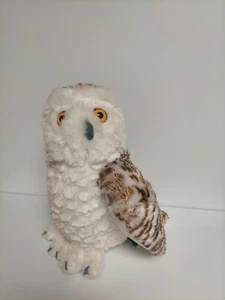 Wild Republic Snowy White Brown Owl 12" Plush Soft Stuffed Animal Toy - Picture 1 of 4