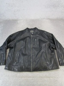 Levis Jacket Womens 4X Plus Black Faux Leather - Picture 1 of 9