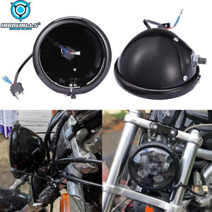 5.75 inch LED Headlight Housing Bucket Bracket For Harley Softail Standard FXST