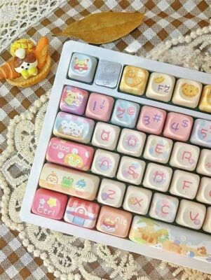 Cute Anime Theme KeyCaps PBT 142 Keys For Cherry MX Keyboard - Image 1 of 4