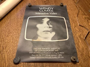 Vintage original - 1978 VIDEO ART POSTER -- WENDY CLARKE -- stained 16x22 1/2" - Picture 1 of 9