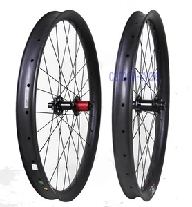 Set ruote in carbonio 27,5 Boost 50 mm 110 148 clincher tubeless bici mtb cerchio opaco - Foto 1 di 9
