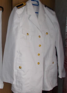 Gr"XL"178, Marine Uniform Jacke weiß ,VM, Ankerknöpfe, Schulterstücke ,Traumship - Bild 1 von 4
