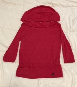 Adidas women pink funnel neck 3/4 sleeve size M (free shipping)! - Picture 1 of 6