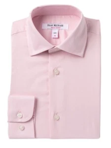NWT - ISAAC MIZRAHI Boy's SH9206 Solid Pink BUTTON DOWN COTTON DRESS SHIRT - 8 - Picture 1 of 1
