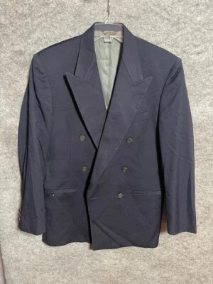 Blazer Vintage Nino Cerruti Para Hombres 42 Lana Hecho en EE. UU. Chaqueta de Negocios Azul Foto 1 de 4