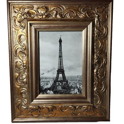 Galleria Wood 5x7 Photo Frame Bronze Color Landscape or Portrait Free Standing - Image 1 of 4