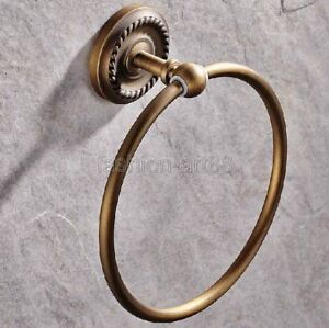 Antique Brass Wall Mounted Towel Ring Bathroom Hardware Bath Accessories fba273