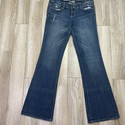 Bullhead Marin Flare 女式牛仔裤蓝色牛仔布 9R 码 — 第 1/4 张图片