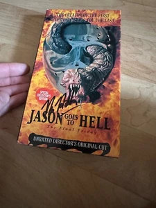Jason Goes To Hell VHS Cardboard VERSION Signed by KANE HODDER Friday The 13th - Picture 1 of 7