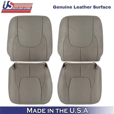 2002-2003 Fits Dodge Ram 1500 2500 Laramie Leather Front Seat Covers Taupe - Image 1 of 4