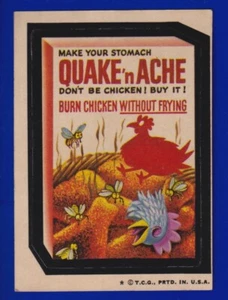 QUAKE 'N ACHE 1973 TOPPS WACKY PACKAGES series 4 EXCELLENT (OC) - Picture 1 of 2