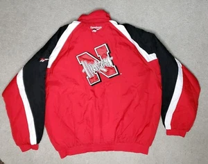 Vintage 90's Reebok Reversible Nebraska Corn Huskers Winter Coat XL Rare! - Picture 1 of 7