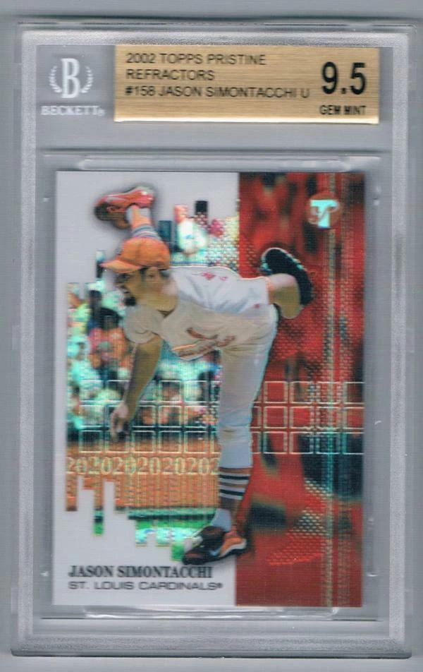 2002 Pristine Refractors #158 Jason Simontacchi Beckett 9.5 /799 - Image 1 of 1